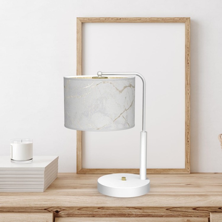 Lampka nocna SENSO White/Gold 1xE27 MLP7310 Milagro