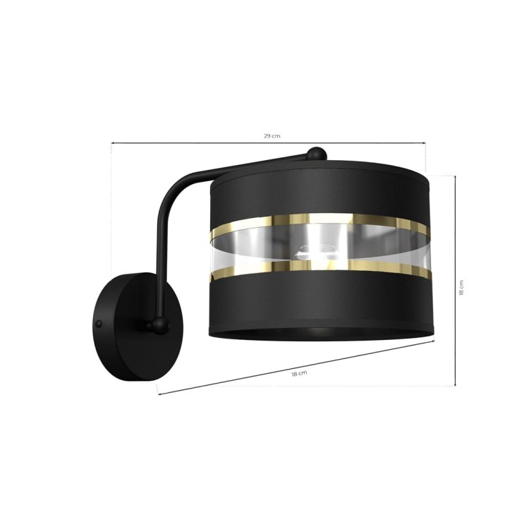 Kinkiet ULTIMO BLACK 1xE27 MLP7334 Milagro