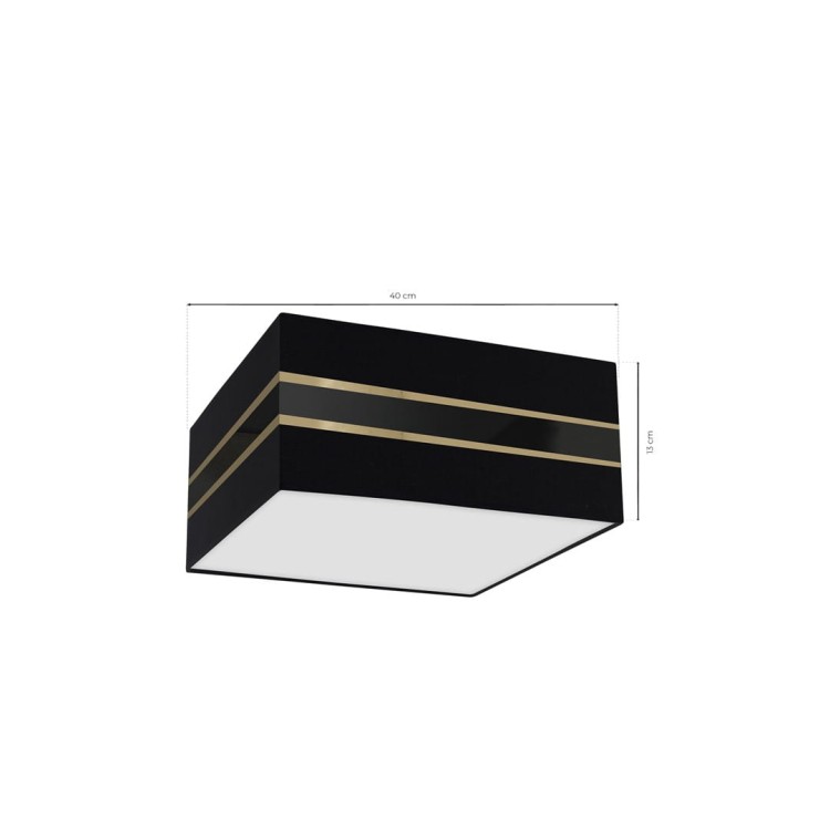 Lampa sufitowa Kwadrat ULTIMO BLACK 2xE27 MLP7336 Milagro