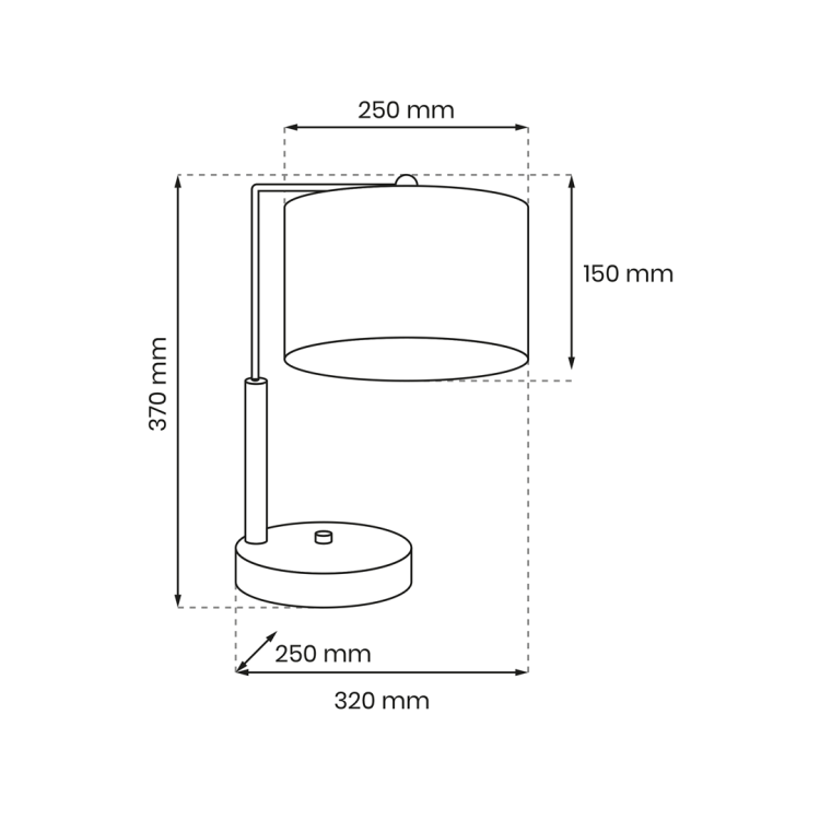 Lampka Nocna ULTIMO BLACK 1xE27 MLP7343 Milagro