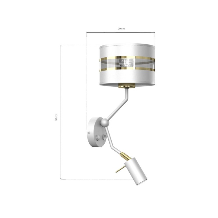 Kinkiet ULTIMO WHITE 1xE27 1x mini GU10 MLP7346 Milagro