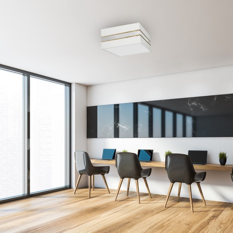 Lampa sufitowa Kwadrat ULTIMO WHITE 2xE27 MLP7347 Milagro