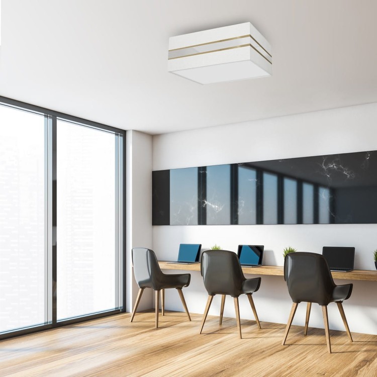 Lampa sufitowa Kwadrat ULTIMO WHITE 3xE27 MLP7348 Milagro