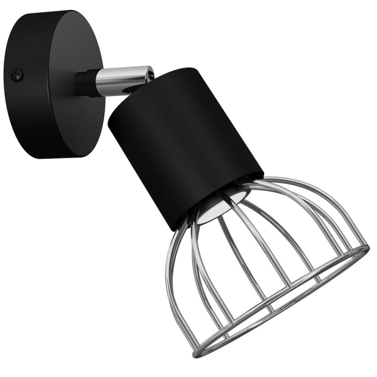 Kinkiet DANTE BLACK/SILVER 1x mini GU10 MLP7356 Milagro