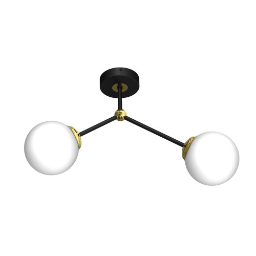 Lampa sufitowa JOY BLACK / GOLD 2xE14 MLP7459 Milagro