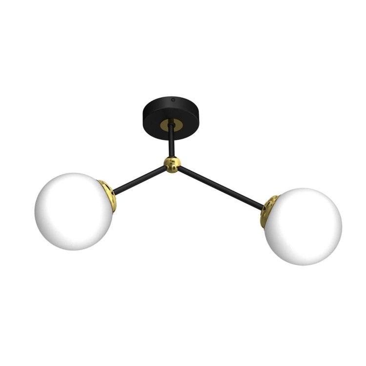 Lampa sufitowa JOY BLACK / GOLD 2xE14 MLP7459 Milagro