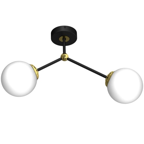 Lampa sufitowa JOY BLACK / GOLD 2xE14 MLP7459 Milagro