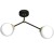 Lampa sufitowa JOY BLACK / GOLD 2xE14 MLP7459 Milagro