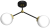 Lampa sufitowa JOY BLACK / GOLD 2xE14 MLP7459 Milagro
