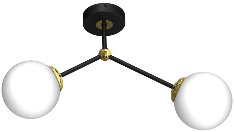 Lampa sufitowa JOY BLACK / GOLD 2xE14 MLP7459 Milagro