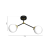 Lampa sufitowa JOY BLACK / GOLD 2xE14 MLP7459 Milagro
