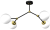 Lampa sufitowa JOY BLACK / GOLD 4xE14 MLP7461 Milagro