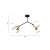 Lampa sufitowa JOY BLACK / GOLD 4xE14 MLP7461 Milagro