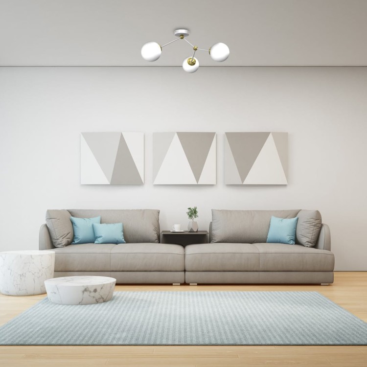 Lampa sufitowa JOY WHITE / GOLD 3xE14 MLP7464 Milagro