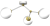 Lampa sufitowa JOY WHITE / GOLD 3xE14 MLP7464 Milagro