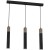 Lampa wisząca SOLO SAWN BLACK / PATINATED WOOD 3x mini GU10 MLP7470 Milagro