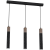Lampa wisząca SOLO SAWN BLACK / PATINATED WOOD 3x mini GU10 MLP7470 Milagro