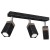 Lampa sufitowa SOLO SAWN BLACK / PATINATED WOOD 3x mini GU10 MLP7473 Milagro