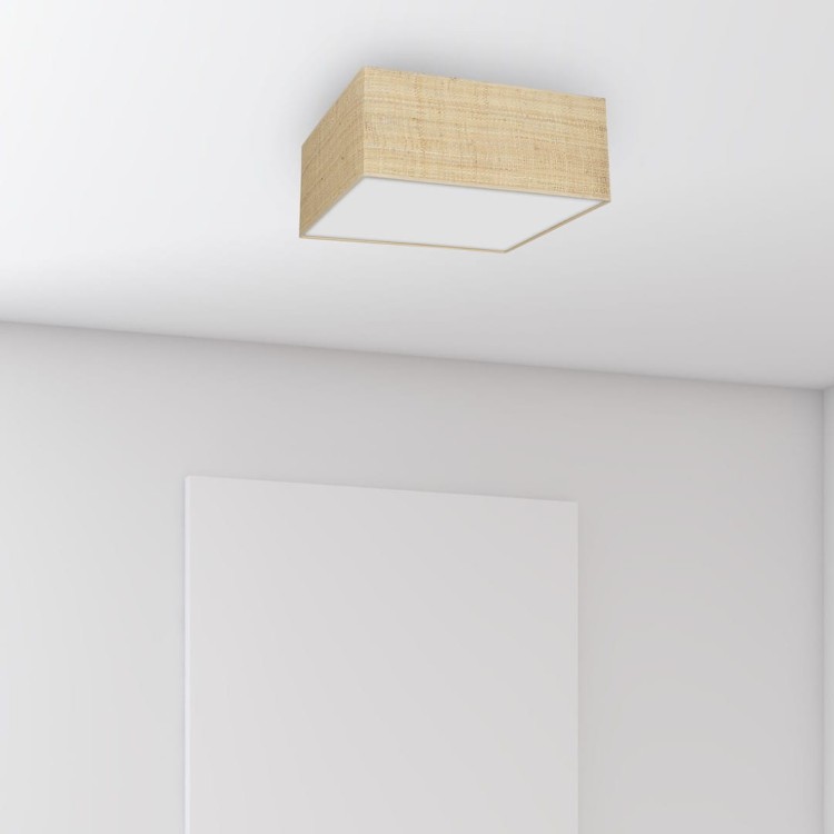 Lampa sufitowa MARSHALL WHITE / RATTAN 3xE27 MLP7485 Milagro