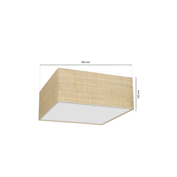 Lampa sufitowa MARSHALL WHITE / RATTAN 3xE27 MLP7485 Milagro