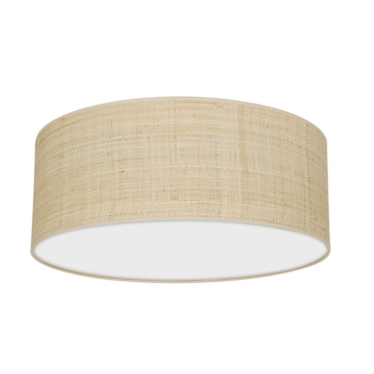 Lampa sufitowa MARSHALL WHITE / RATTAN 2xE27 O40cm MLP7487 Milagro