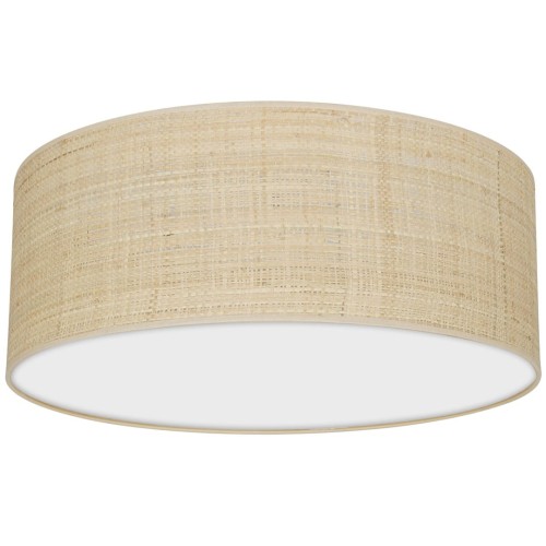 Lampa sufitowa MARSHALL WHITE / RATTAN 2xE27 O40cm MLP7487 Milagro