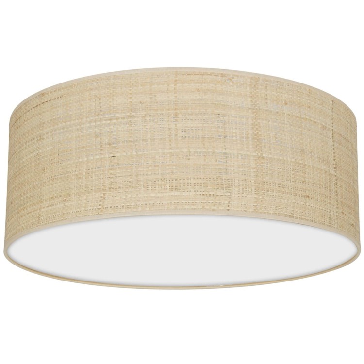 Lampa sufitowa MARSHALL WHITE / RATTAN 2xE27 O40cm MLP7487 Milagro