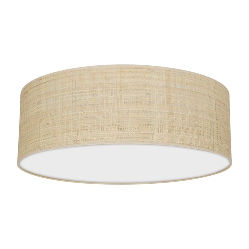 Lampa sufitowa MARSHALL WHITE / RATTAN 3xE27 O50cm MLP7488 Milagro