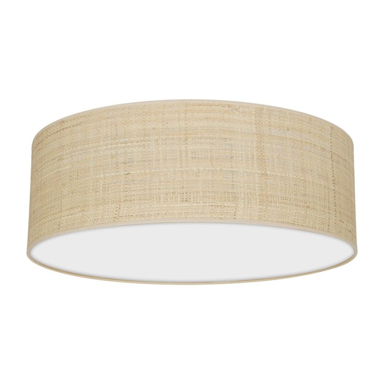 Lampa sufitowa MARSHALL WHITE / RATTAN 3xE27 O50cm MLP7488 Milagro