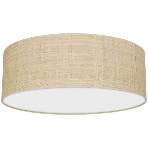 Lampa sufitowa MARSHALL WHITE / RATTAN 3xE27 O50cm MLP7488 Milagro