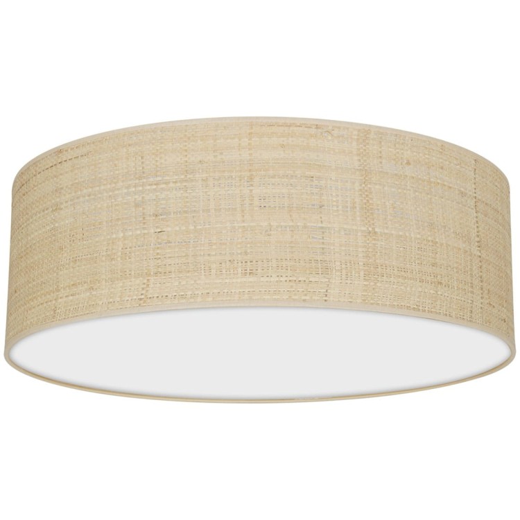 Lampa sufitowa MARSHALL WHITE / RATTAN 3xE27 O50cm MLP7488 Milagro