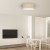 Lampa sufitowa MARSHALL WHITE / RATTAN 3xE27 O50cm MLP7488 Milagro