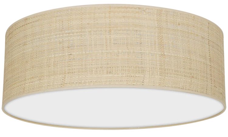 Lampa sufitowa MARSHALL WHITE / RATTAN 3xE27 O50cm MLP7488 Milagro