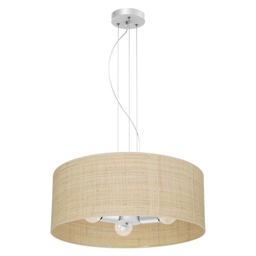 Lampa wisząca MARSHALL WHITE / RATTAN 3xE27 MLP7490 Milagro