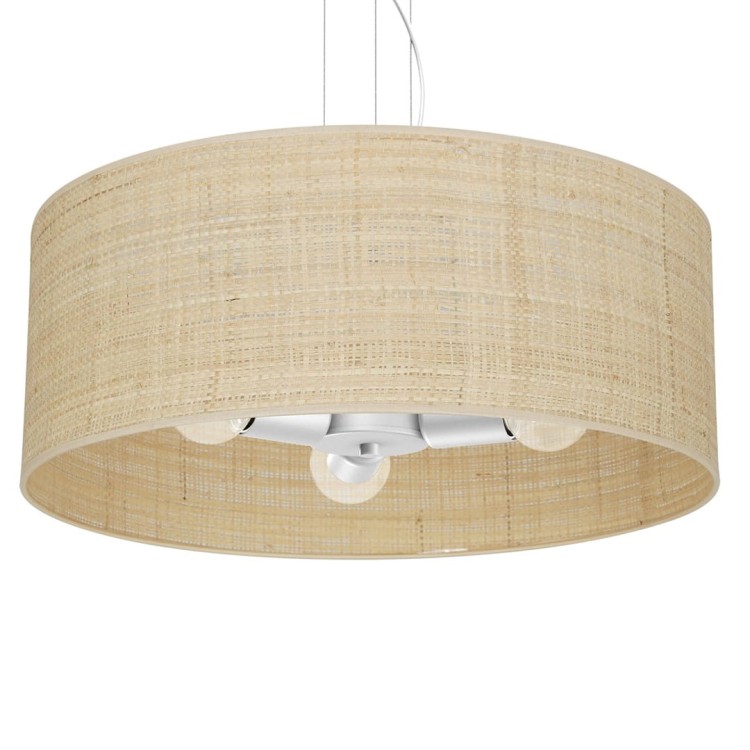 Lampa wisząca MARSHALL WHITE / RATTAN 3xE27 MLP7490 Milagro