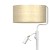 Lampa podłogowa MARSHALL WHITE / RATTAN 1xE27 + 1x mini GU10 MLP7492 Milagro