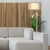 Lampa podłogowa MARSHALL WHITE / RATTAN 1xE27 + 1x mini GU10 MLP7492 Milagro