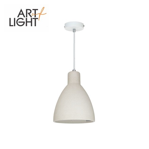 Lampa sufitowa wisząca Industrialna VIGE Kobi KRVW Gipsowa Loft Art of Light E27 LED IP20 nowoczesna oprawa oświetleniowa żyrandol biała pojedyncza - Outlet