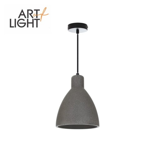 Lampa sufitowa wisząca Industrialna VIGE Kobi KRVB Gipsowa Loft Art of Light E27 LED IP20 nowoczesna oprawa oświetleniowa żyrandol czarna pojedyncza