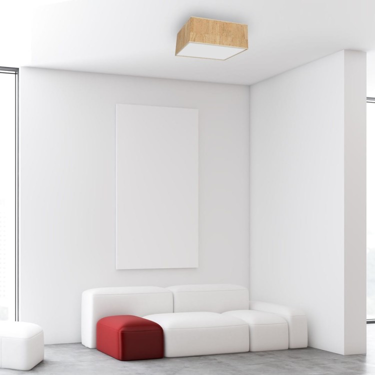 Lampa sufitowa CORK White/Cork 2xE27 MLP7517 Milagro
