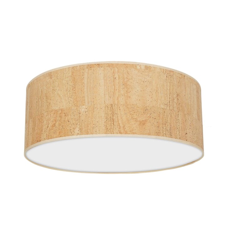 Lampa sufitowa CORK White/Cork 3xE27  O50cm MLP7521 Milagro