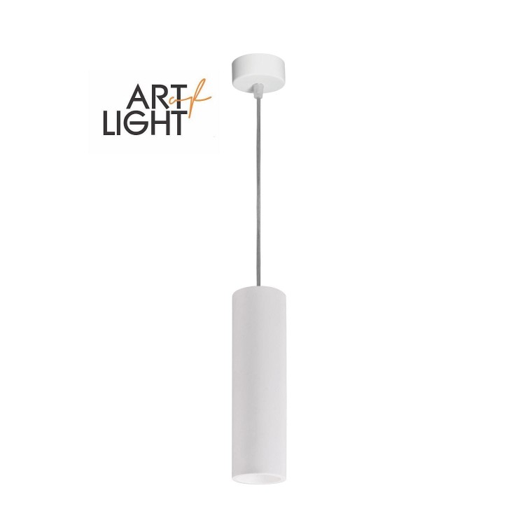 Lampa sufitowa wisząca Industrialna LUNGO Kobi KRLU Gipsowa Loft Art of Light GU10 LED IP20 nowoczesna oprawa oświetleniowa żyrandol biała pojedyncza - Outlet