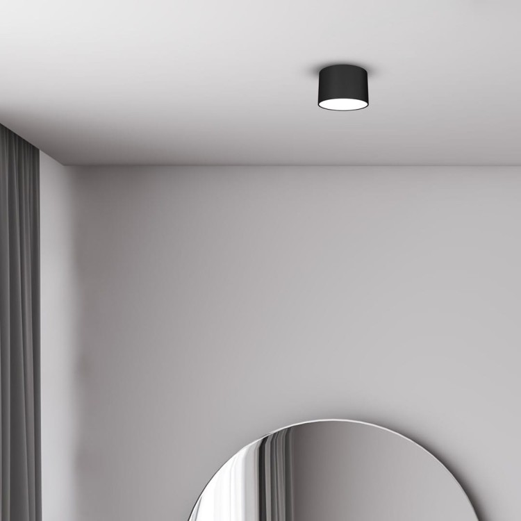 Lampa sufitowa downlight natynkowa DIXIE Black 1xGX53 MLP7543 Milagro GX53 8cm Spot oświetleniowa nowoczesna sufitowa metal czarny czarna Inspiracje Premium