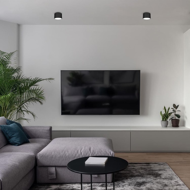 Lampa sufitowa downlight natynkowa DIXIE Black 1xGX53 MLP7543 Milagro GX53 8cm Spot oświetleniowa nowoczesna sufitowa metal czarny czarna Inspiracje Premium