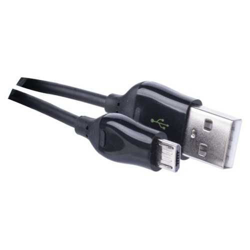 Przewód kabel do USB 2.0 Quick Charge wtyk A - wtyk micro B 1m SM7004B Emos telefon tablet smartfon pad PS4 metrowy czarny