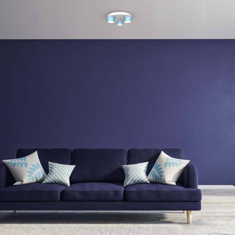 Lampa sufitowa DIXIE Blue/White 3xGX53 MLP7551 Milagro