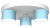 Lampa sufitowa DIXIE Blue/White 3xGX53 MLP7551 Milagro