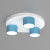 Lampa sufitowa DIXIE Blue/White 3xGX53 MLP7551 Milagro