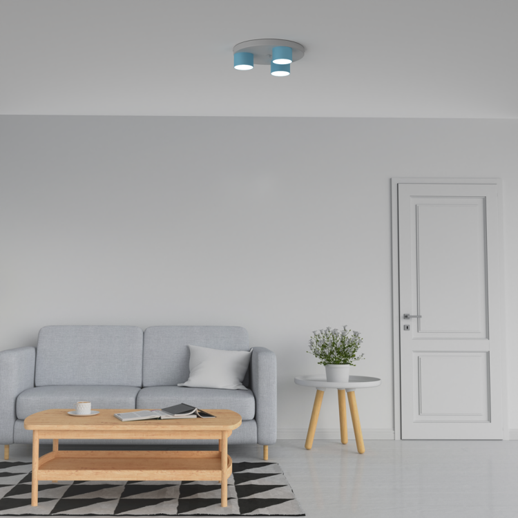 Lampa sufitowa DIXIE Blue/White 3xGX53 MLP7551 Milagro