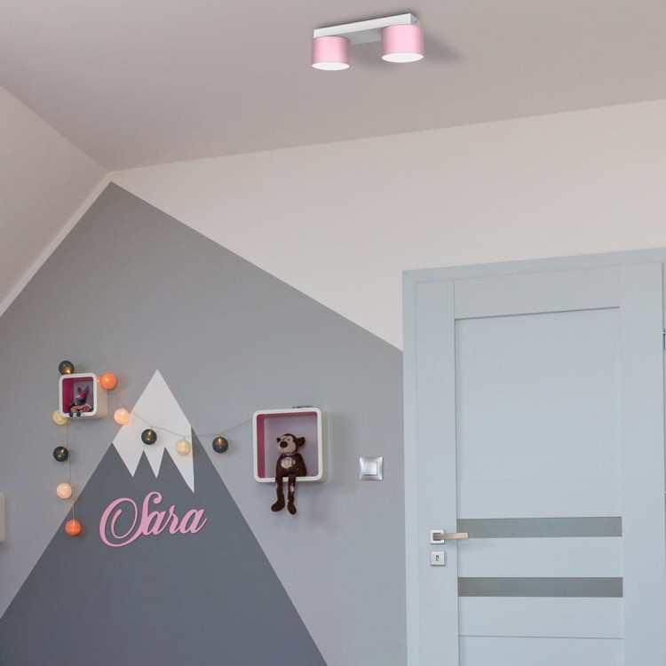 Lampa sufitowa DIXIE Pink/White  2xGX53 MLP7554 Milagro